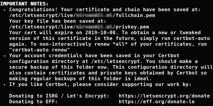 Установка Let’s Encrypt на сервер