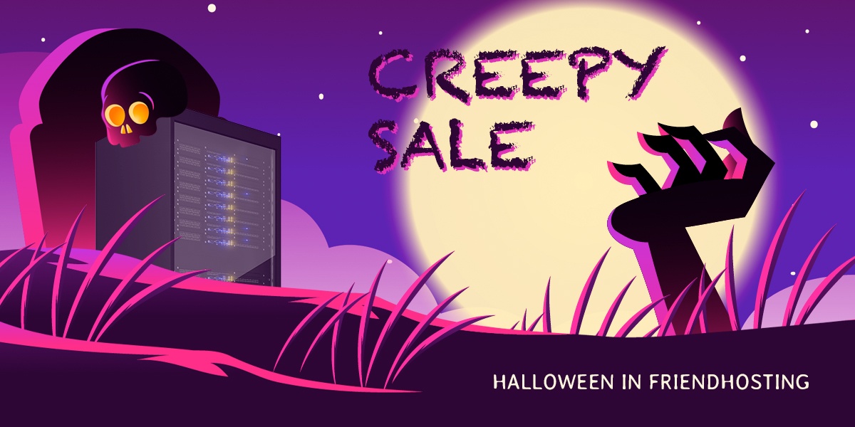 Halloween - creepy sale. Discount up to 50% for vds orders.