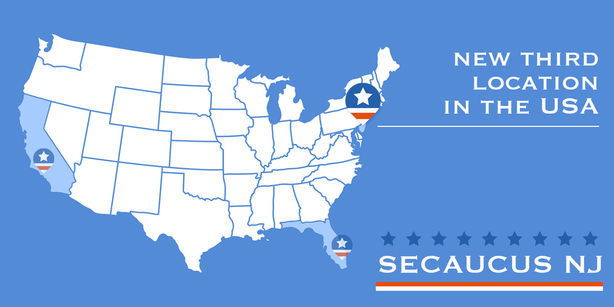 New location in USA, New Jersey, the town of Secaucus