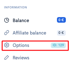 Password change for client area