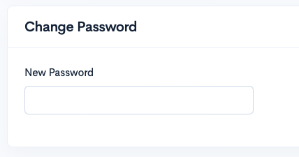 Password change for client area