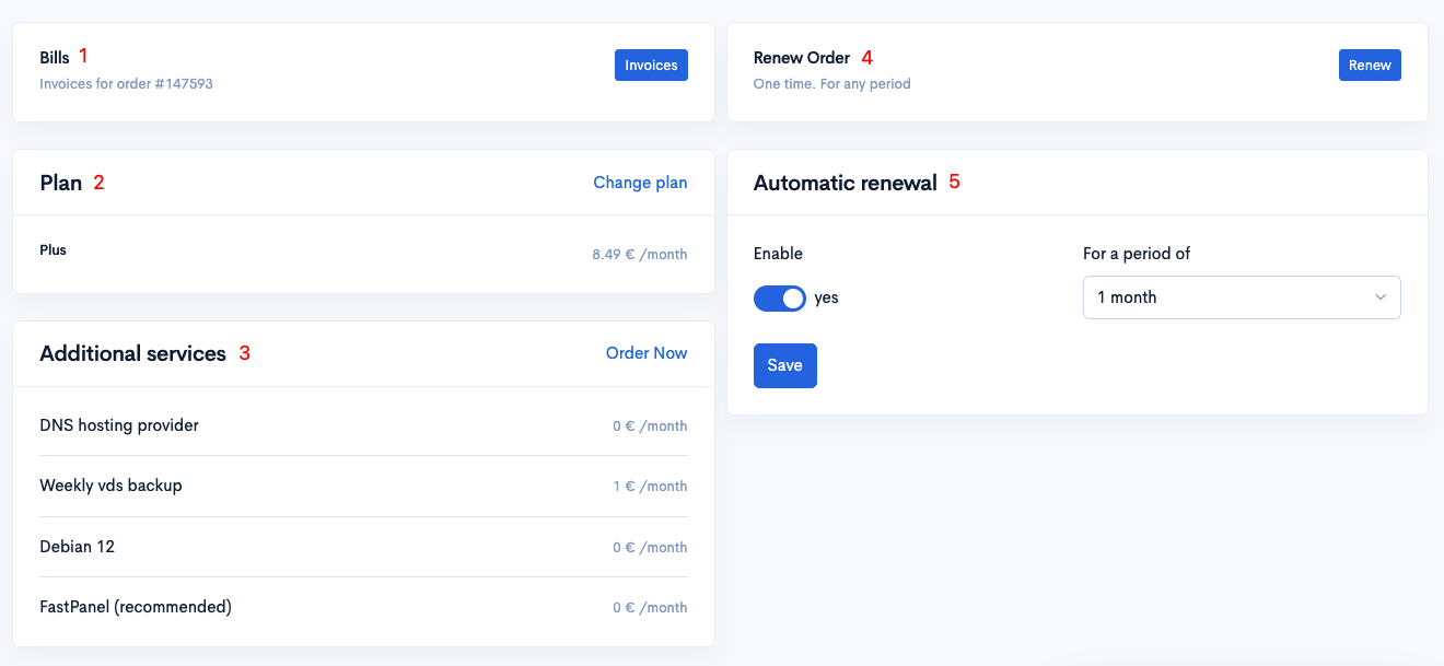 Payments tab