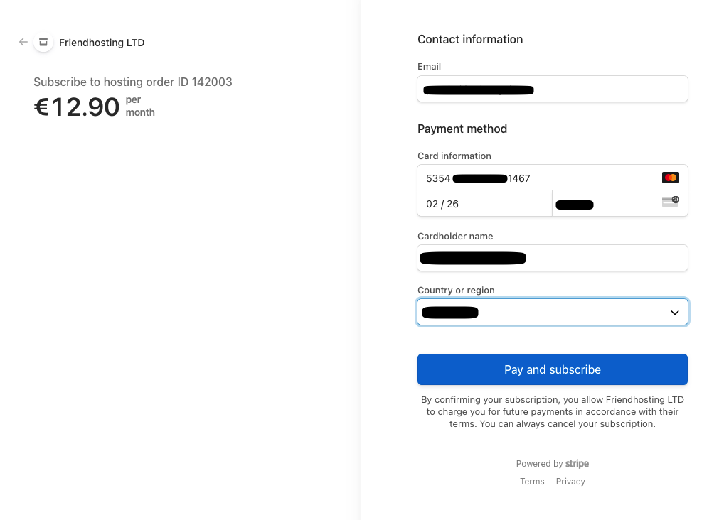 Subscription for Automatic Service Renewal